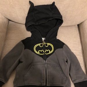 Kid bat man hoody, baby gap, no cape